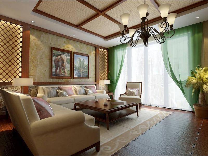 点击大图看下一张：中式客厅图片