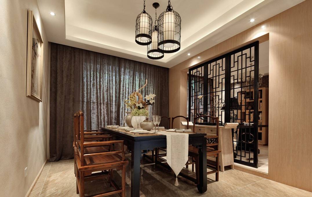 点击大图看下一张：中式中式风格新中式餐厅图片