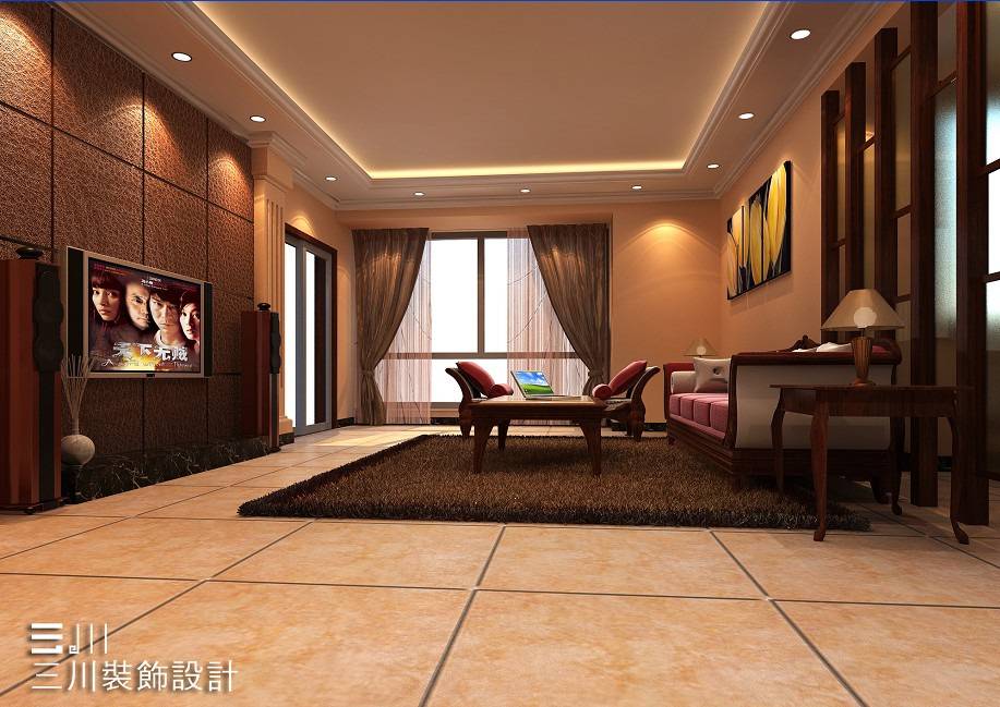 点击大图看下一张:中式客厅装修图