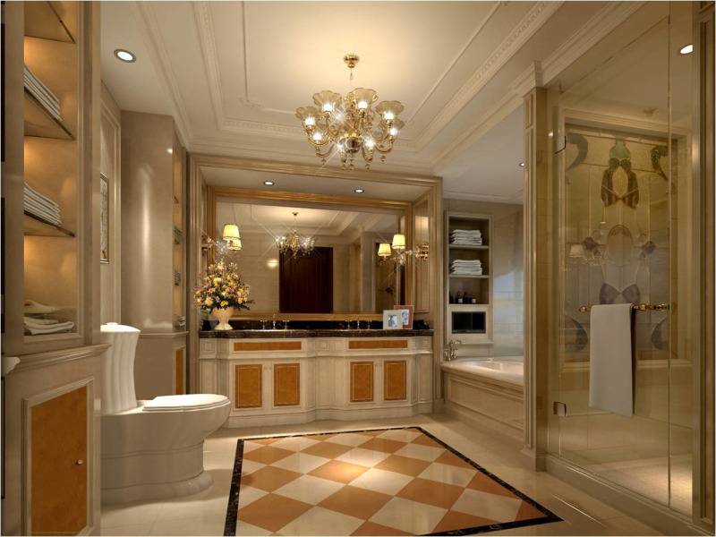 点击大图看下一张：欧式欧式风格浴室设计案例展示