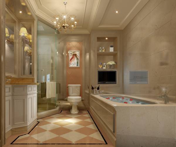 点击大图看下一张：欧式浴室装修图