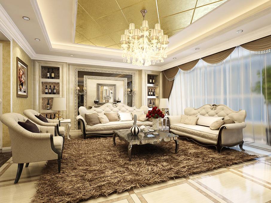 点击大图看下一张：欧式客厅沙发单人沙发设计方案