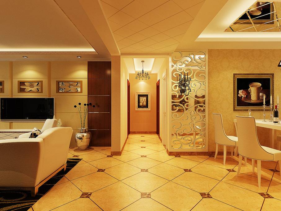 点击大图看下一张:欧式过道吊顶电视背景墙案例展示