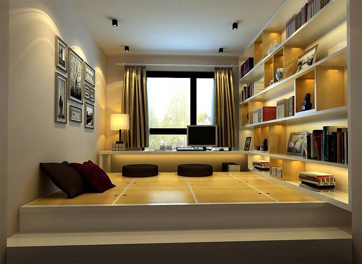 点击大图看下一张：现代简约现代简约简约风格现代简约风格书房设计图