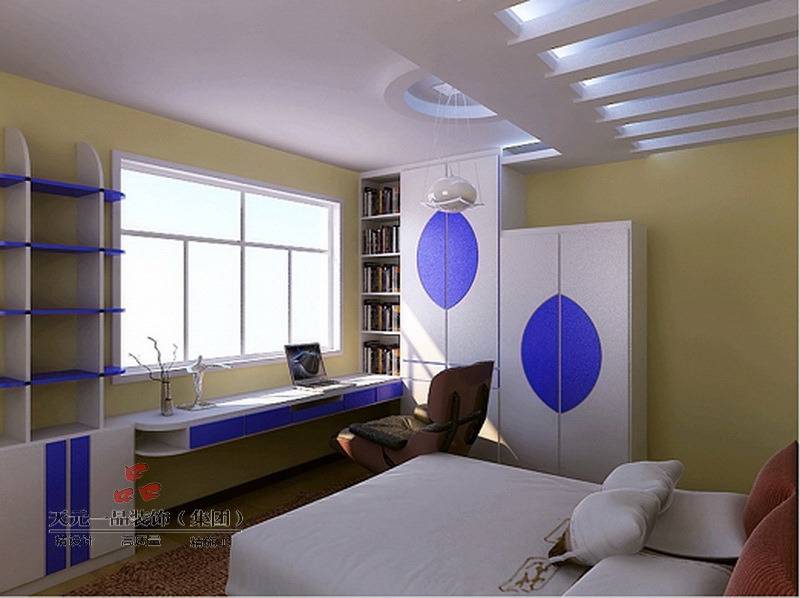 点击大图看下一张：现代现代风格卧室设计案例