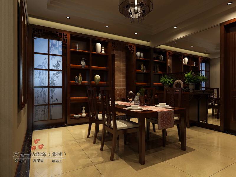 点击大图看下一张：中式中式风格餐厅设计图