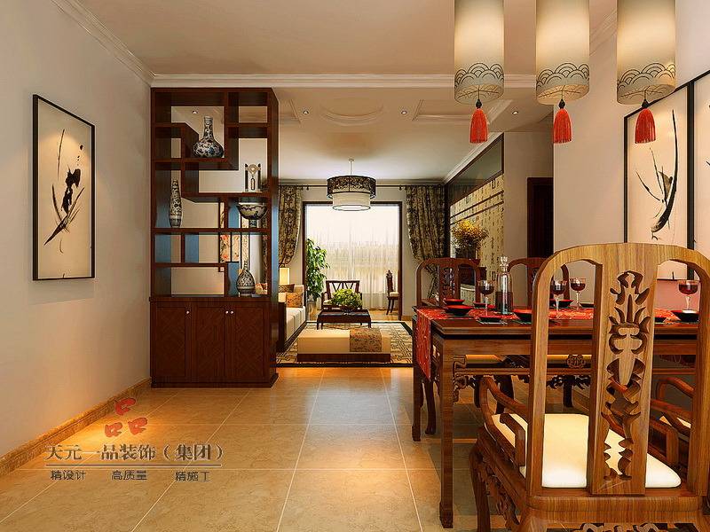 点击大图看下一张：中式中式风格餐厅图片