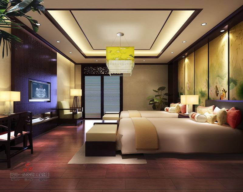 点击大图看下一张：中式中式风格卧室设计案例