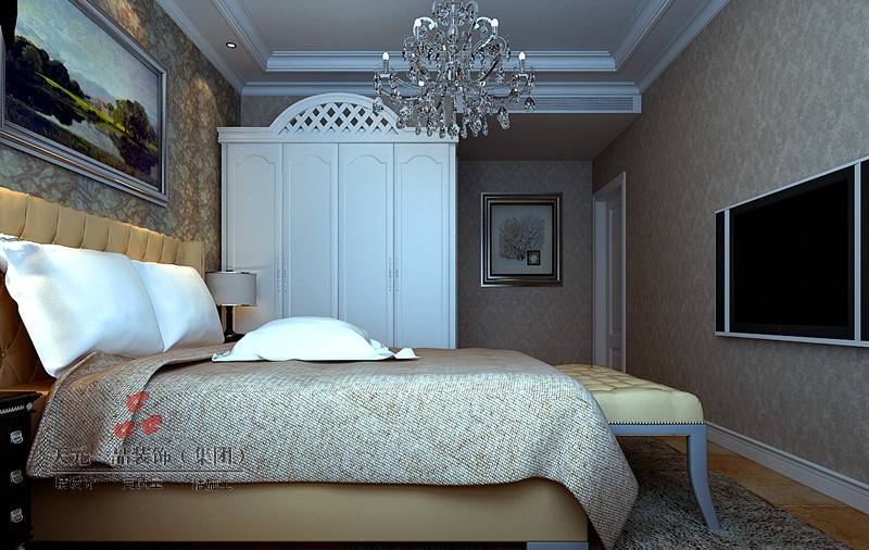 点击大图看下一张：欧式欧式风格卧室设计案例