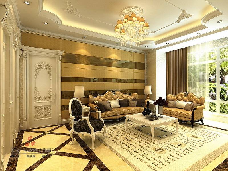 点击大图看下一张：欧式欧式风格客厅背景墙沙发客厅沙发设计图