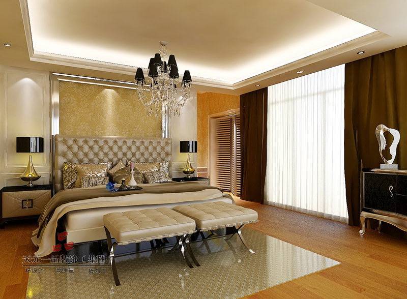 点击大图看下一张：欧式欧式风格卧室装修案例