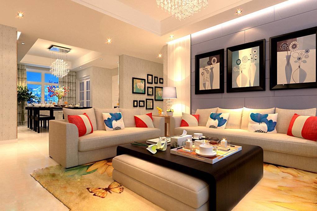 点击大图看下一张:简约简约风格客厅案例展示