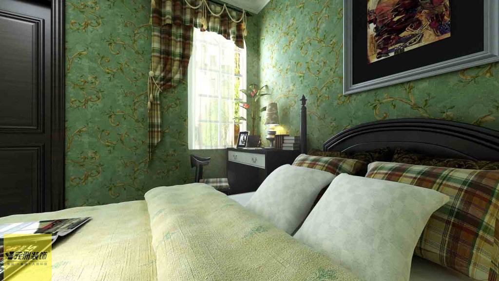 点击大图看下一张：欧式田园卧室装修案例
