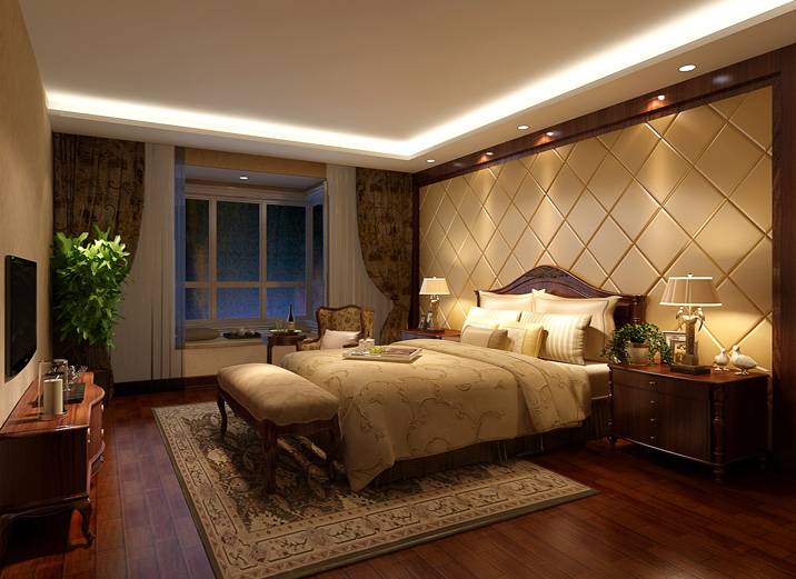 点击大图看下一张：美式美式风格卧室设计案例