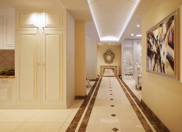 点击大图看下一张:欧式欧式风格走廊过道装修图