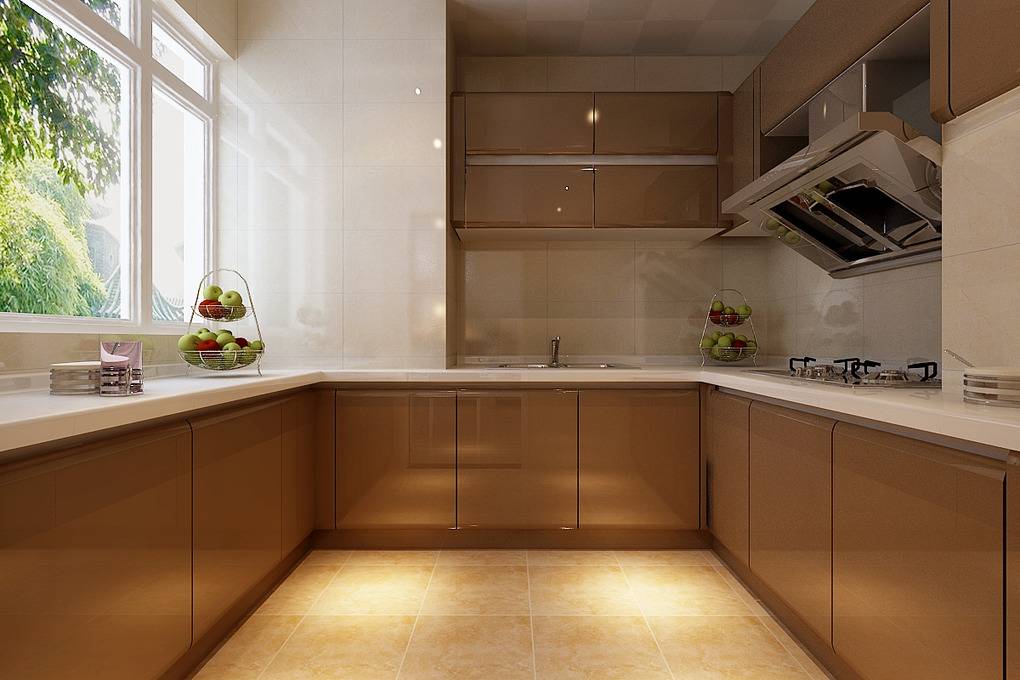 点击大图看下一张：现代现代风格厨房装修图
