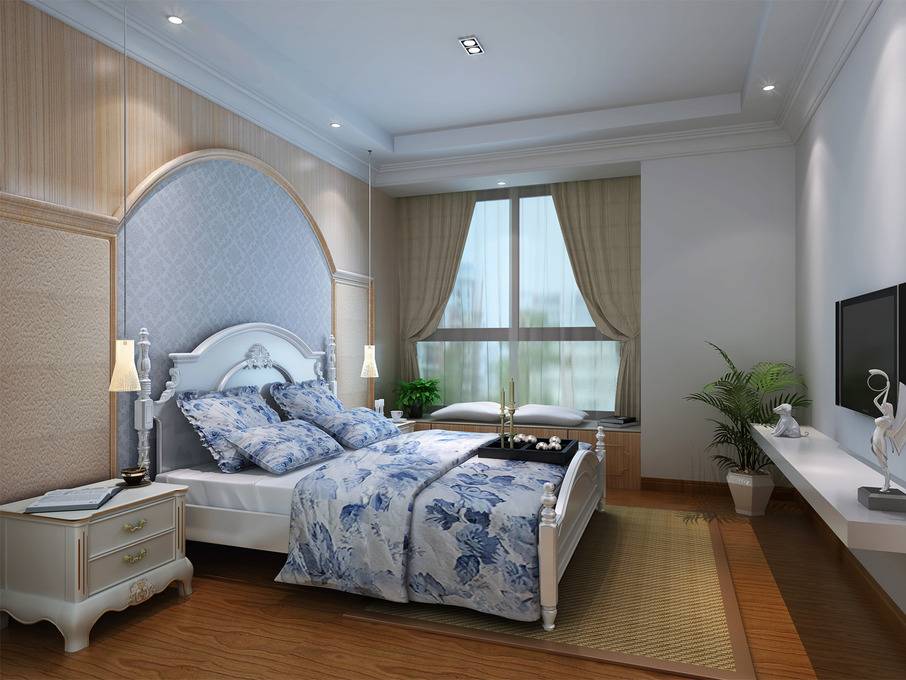 点击大图看下一张：欧式卧室设计案例展示