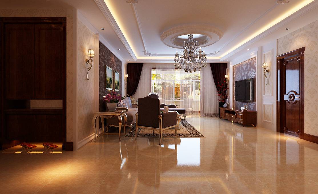 点击大图看下一张：欧式欧式风格客厅案例展示