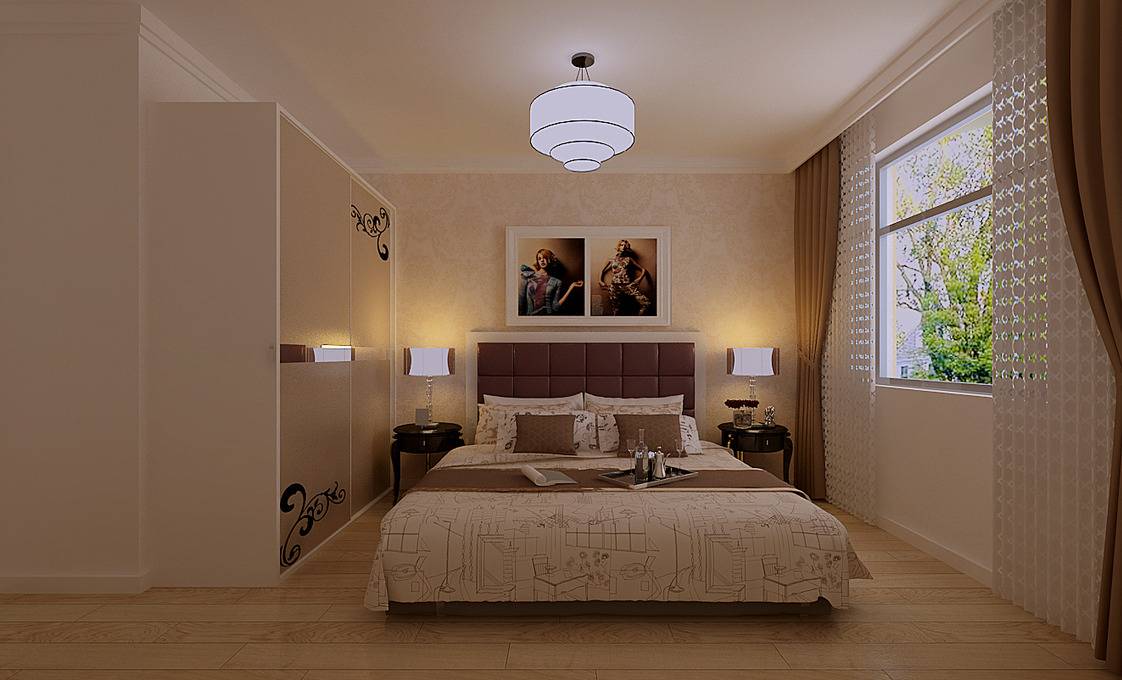 点击大图看下一张：现代简约现代简约简约风格现代简约风格卧室设计案例展示