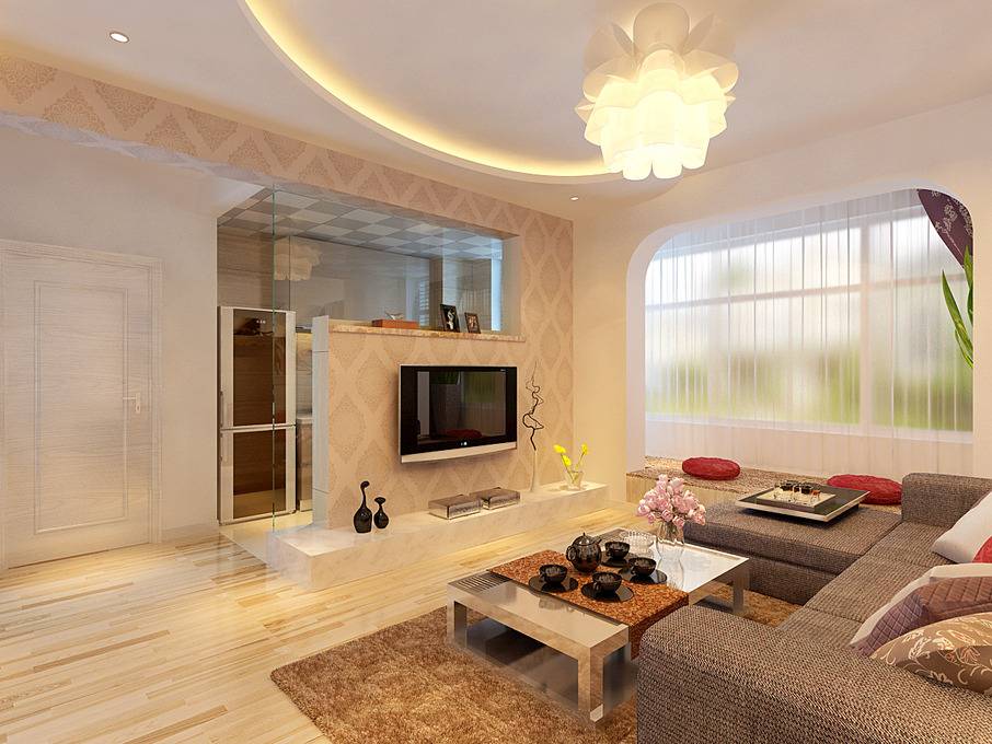 点击大图看下一张:现代客厅电视背景墙设计案例