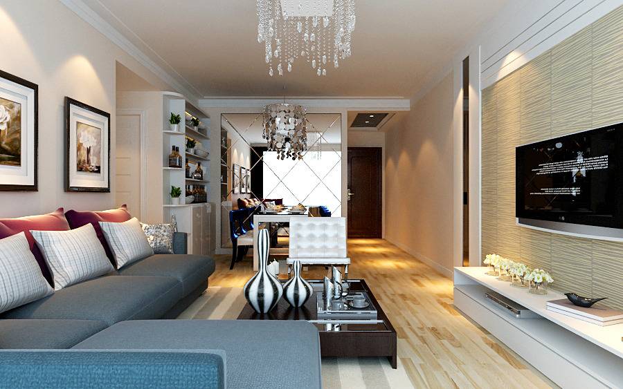 点击大图看下一张:现代现代风格客厅装修效果展示