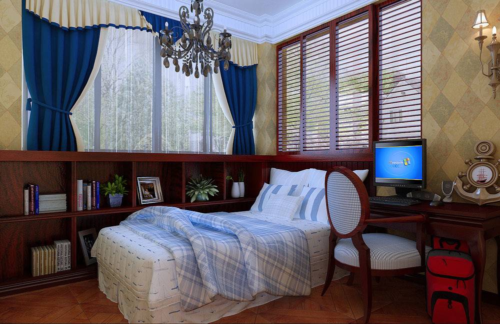 点击大图看下一张：欧式新古典卧室案例展示