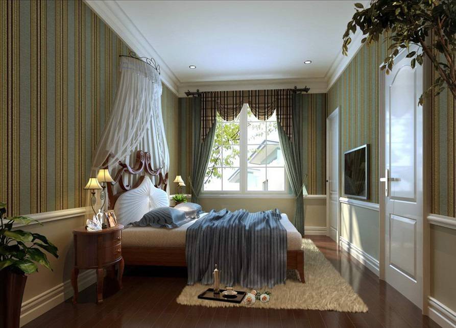 点击大图看下一张：美式美式风格卧室设计案例