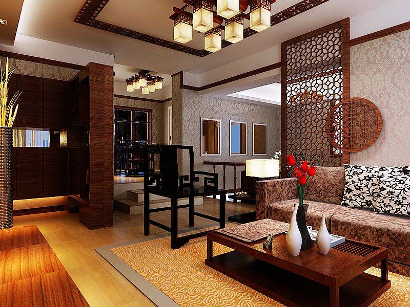 点击大图看下一张:混搭混搭风格客厅吊顶装修案例