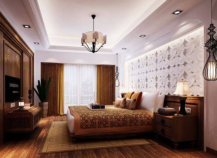 点击大图看下一张：新古典古典卧室设计案例