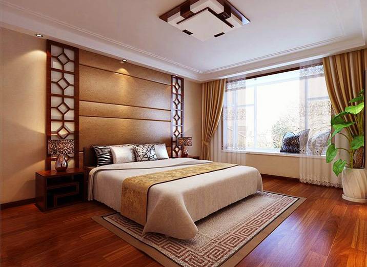 点击大图看下一张：中式中式风格新中式卧室设计图