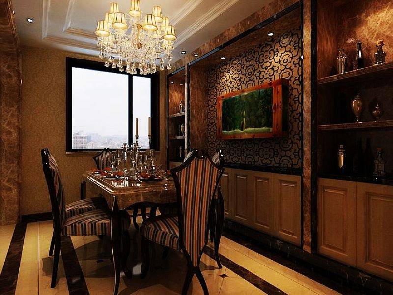 点击大图看下一张:欧式欧式风格餐厅装修图