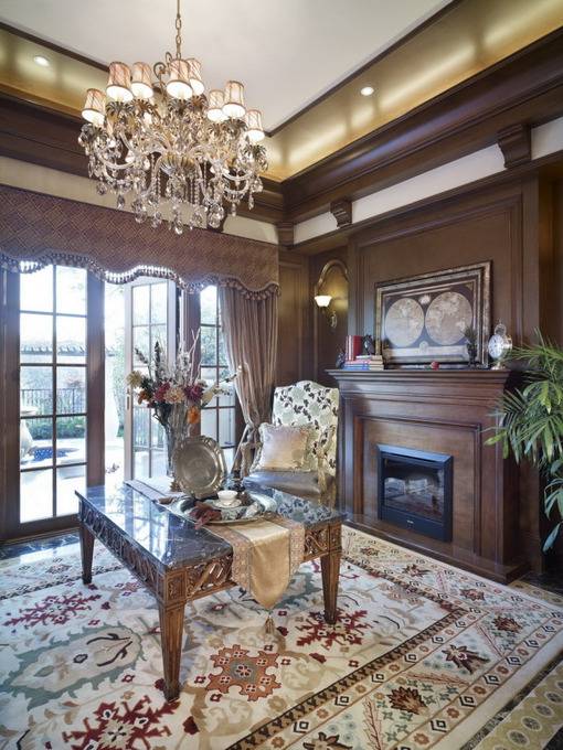 点击大图看下一张:美式美式风格客厅装修效果展示