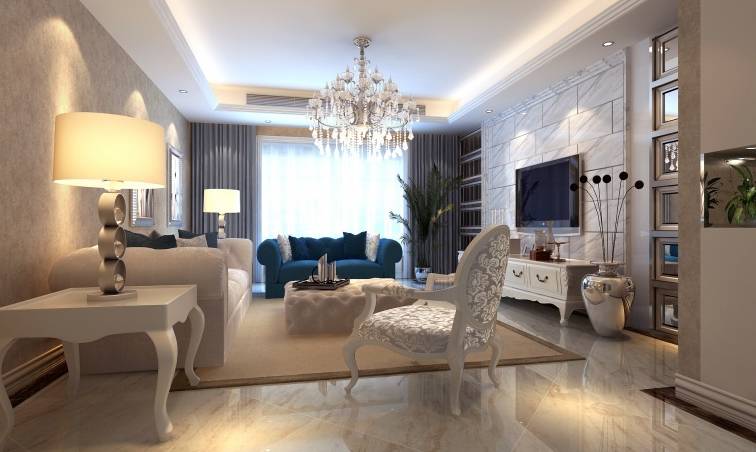 点击大图看下一张：欧式欧式风格客厅设计案例