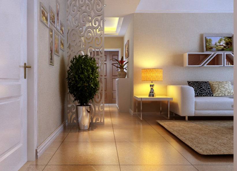 点击大图看下一张：现代过道隔断装修图