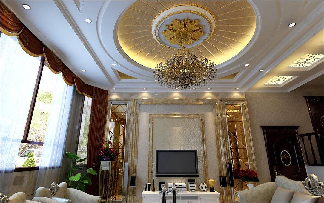 点击大图看下一张:欧式客厅装修效果展示