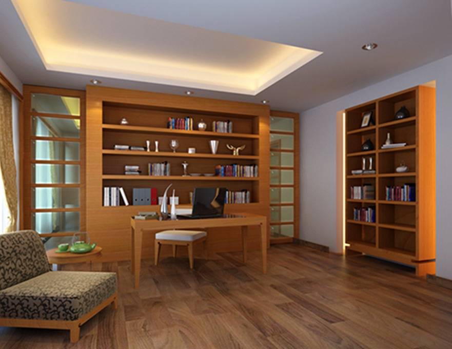 点击大图看下一张：现代书房设计案例