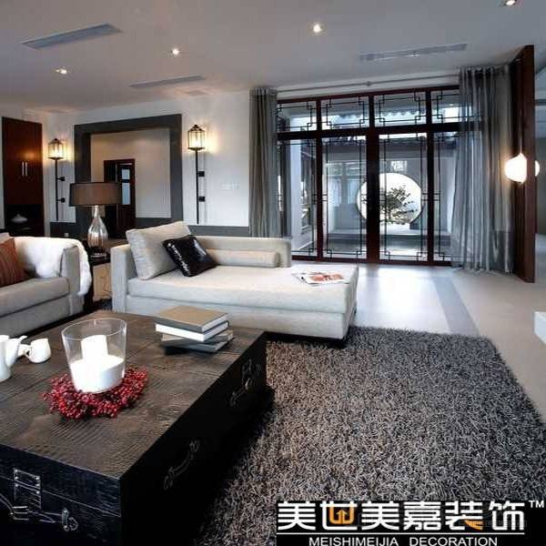 点击大图看下一张：中式中式风格新中式客厅案例展示