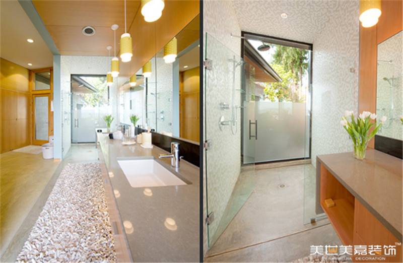 点击大图看下一张：现代现代风格卫生间别墅装修效果展示