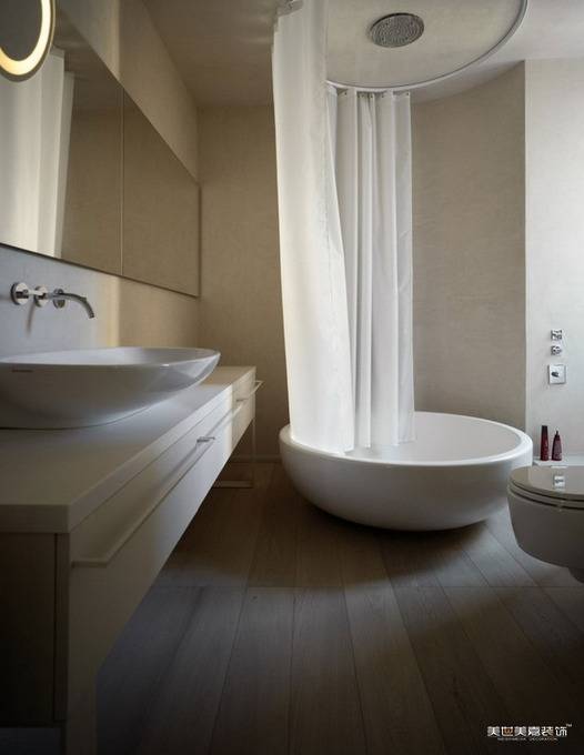 点击大图看下一张：现代浴室设计图