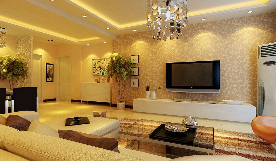 点击大图看下一张:简约客厅电视背景墙设计方案