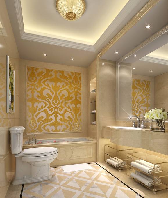 点击大图看下一张：欧式浴室淋浴房设计案例