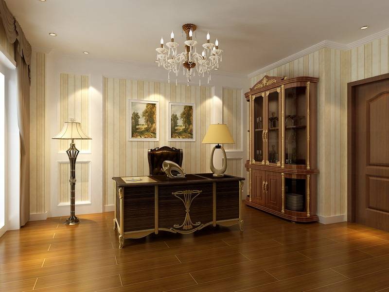 点击大图看下一张:欧式书房吊顶设计图