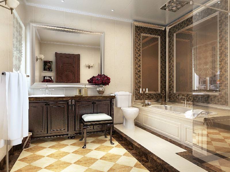 点击大图看下一张：新古典古典新古典风格古典风格别墅浴室图片