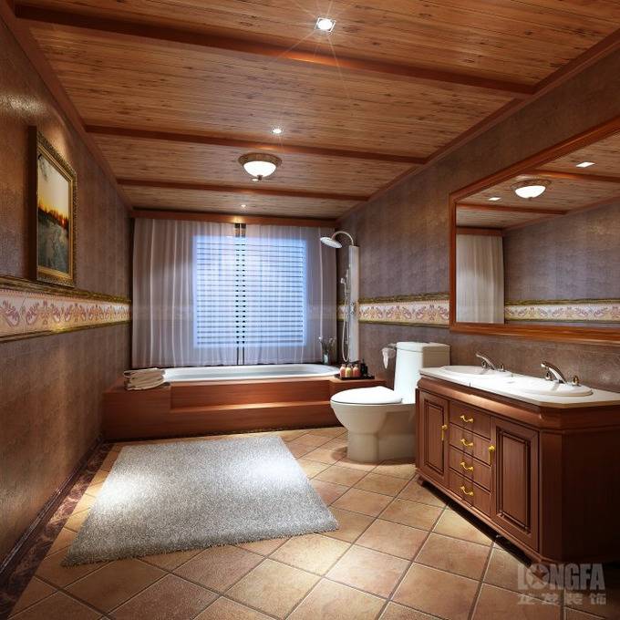 点击大图看下一张：东南亚别墅浴室淋浴房设计案例展示
