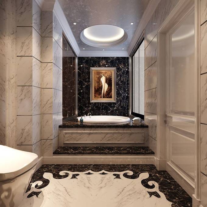 点击大图看下一张：欧式浴室淋浴房装修图