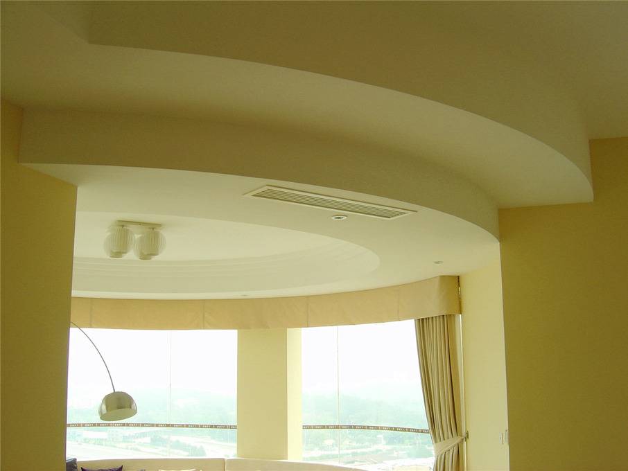 点击大图看下一张:现代客厅吊顶效果图