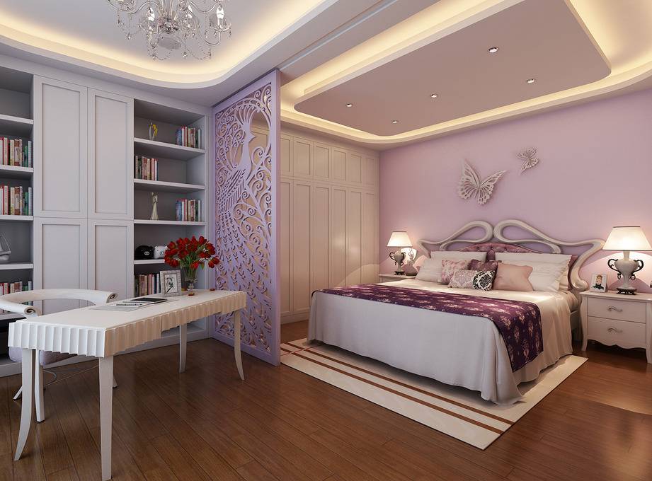 点击大图看下一张：现代卧室设计方案