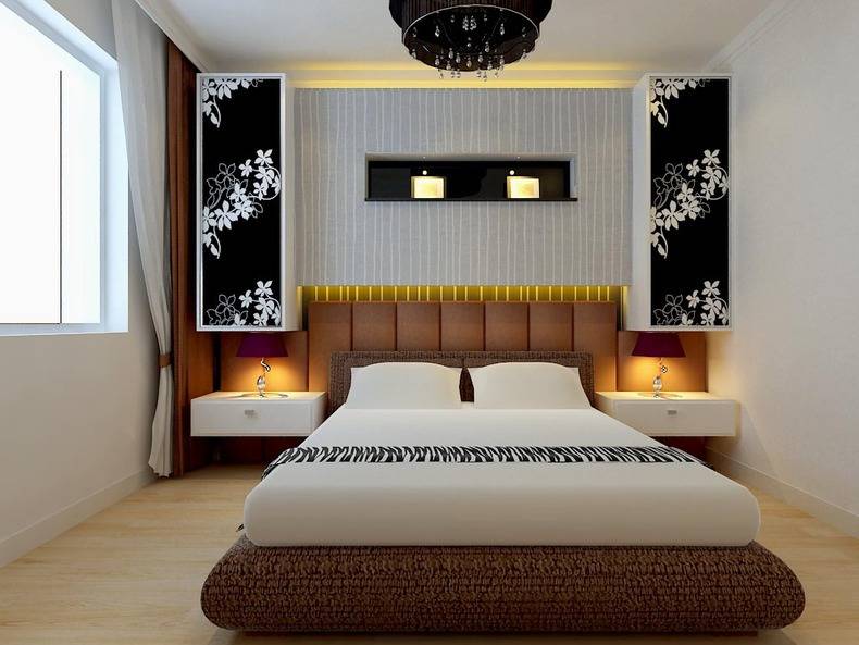 点击大图看下一张：现代简约卧室设计方案
