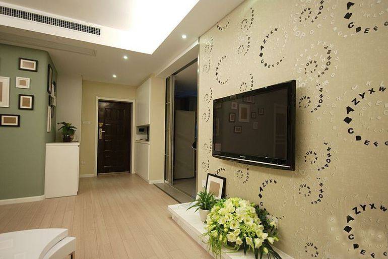 点击大图看下一张：现代现代风格客厅背景墙电视背景墙设计方案