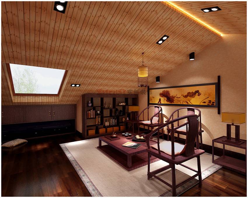 点击大图看下一张：中式装修效果展示